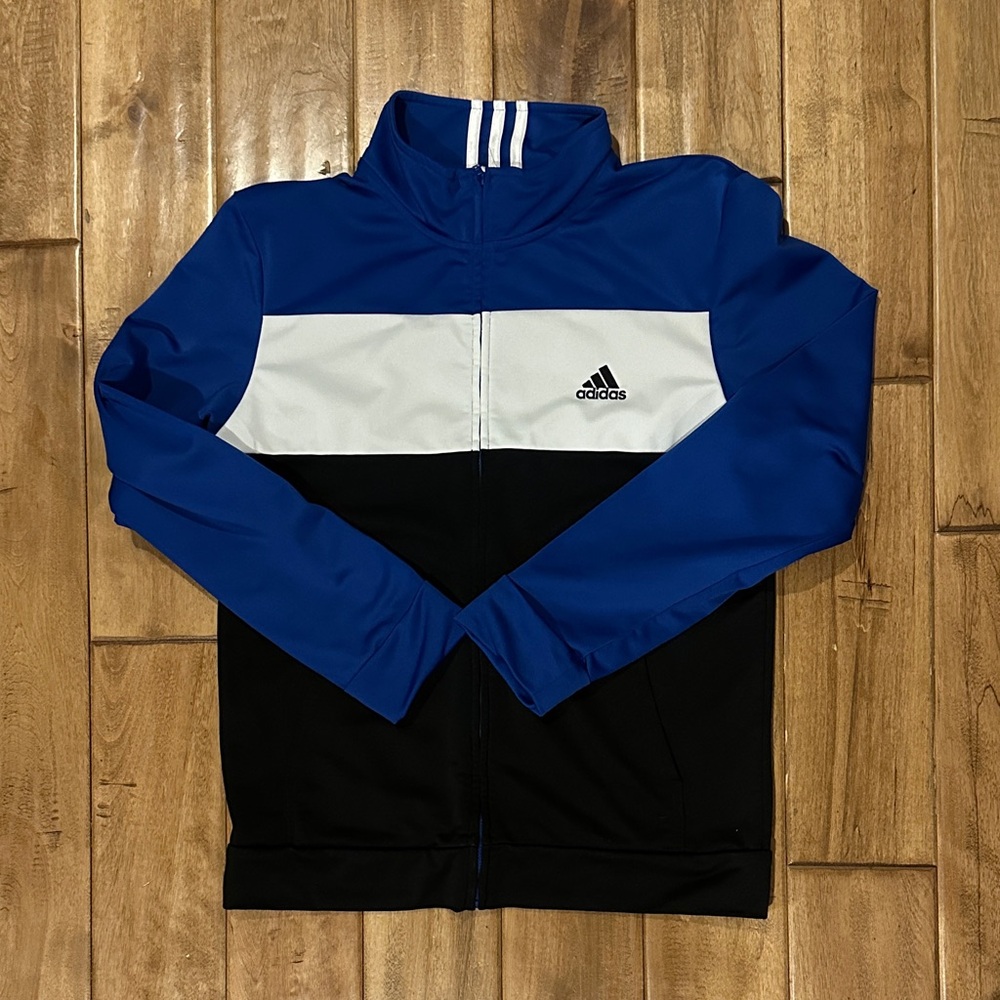 Adidas Royal Blue and Black Zip-Up Jacket